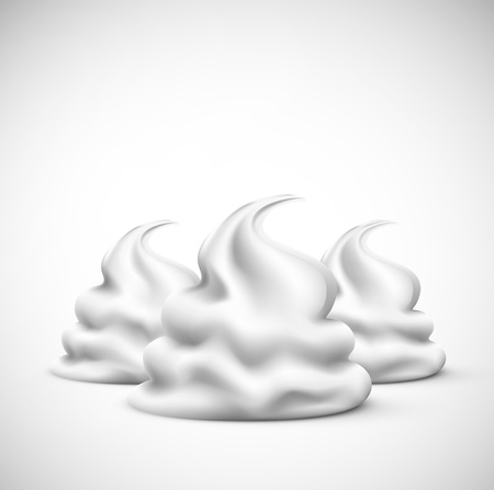 Isolated whipped cream, eps 10のイラスト素材