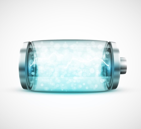Isolated battery, source of energy, eps 10のイラスト素材