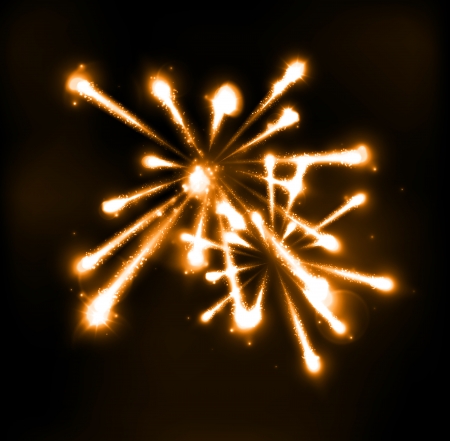 Fireworks in night sky, eps 10のイラスト素材