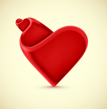 Abstract isolated heart. Illustration contains transparency and blending effectsのイラスト素材