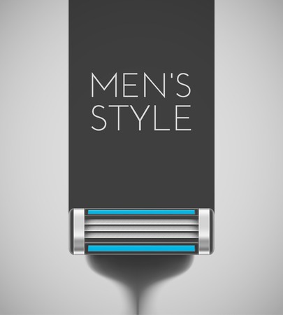 Men's style, background with razorのイラスト素材