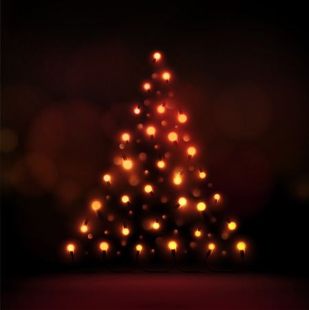 Abstract Christmas tree of lights, eps 10のイラスト素材