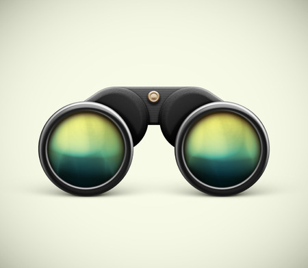 Isolated black binoculars, eps 10のイラスト素材