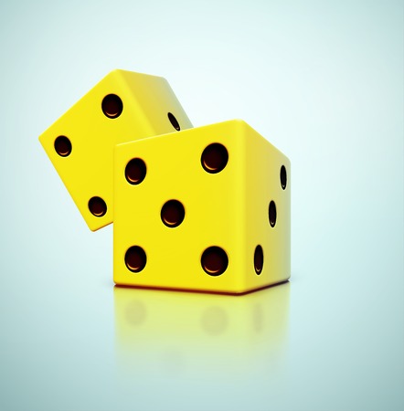 Two yellow dicesのイラスト素材