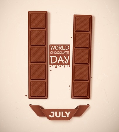 World Chocolate Day, 11 July, eps 10のイラスト素材