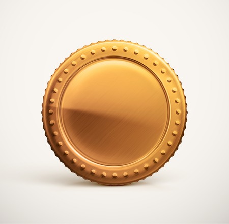 Isolated gold coinのイラスト素材
