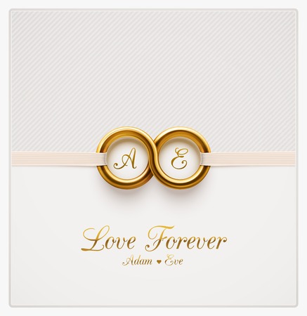 Love forever, wedding invitation