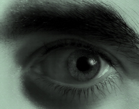 Eye shot taken with infrared filter and processed の写真素材