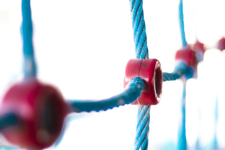 Cables and pucks connected together の写真素材