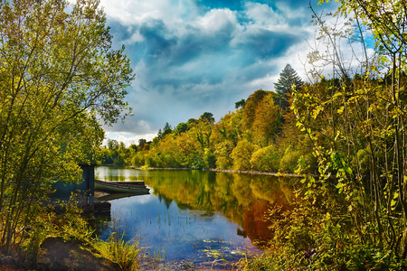 Portion of Lough Corrib on the side of Co. Mayo.の写真素材