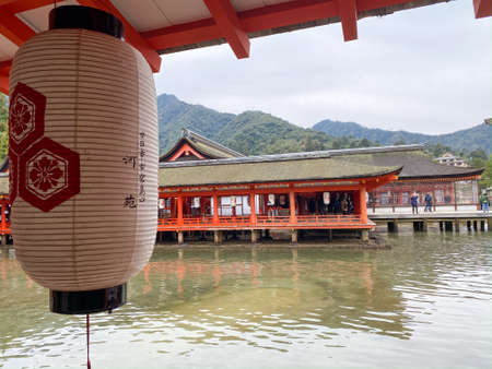 Hiroshima, Japan - December 29, 2019:  View of temple at Itsukushima Shrineのeditorial素材