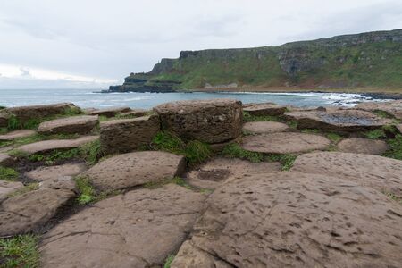 Landscape near to Giant's causeway in United Kingdomの写真素材