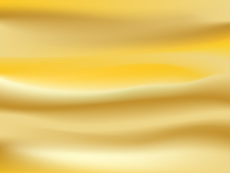 Abstract gold. background Vector gold cloth Fabric Textile Drape with Crease Wavy Folds.with soft waves and Gold fabric, waving in the windのイラスト素材