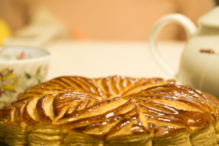 galettes de roi closeup photoの写真素材