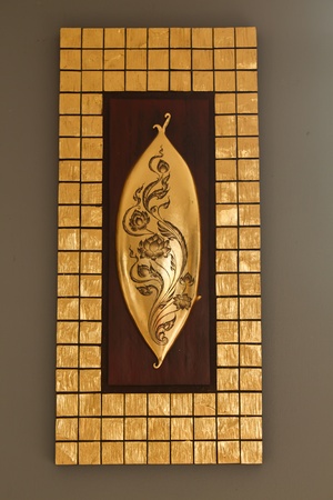 Thai Decoration Style on the wallの写真素材