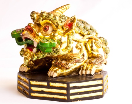 Chinese lucky statue and name pesiaの写真素材