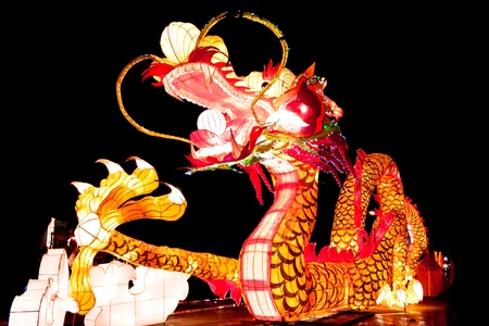 Lighting dragon to year 2012の写真素材