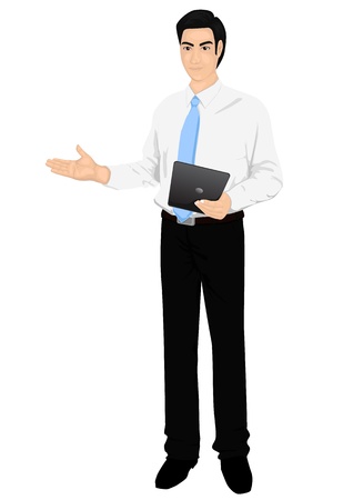 business man presenting concept of workのイラスト素材