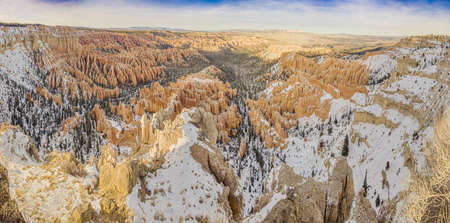 Picture of Bryce Canyon in Utah in winterの写真素材
