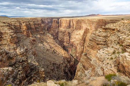 View over canyon of Little Colorado River from viewpointの写真素材