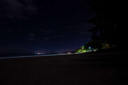 Night impressions from Khao Lak beach in Thailandの写真素材