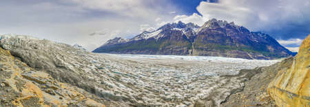 Picture of glacier gray in the Torres del Paine national park in Patagonoaの写真素材