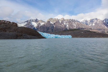 Picture of glacier gray in the Torres del Paine national park in Patagonoaの写真素材