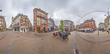 Picture of the inner city area of The Hague in Holland without people during the day