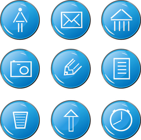 The blue buttons for menuのイラスト素材