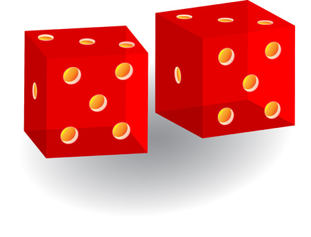3d glass casino cubesのイラスト素材