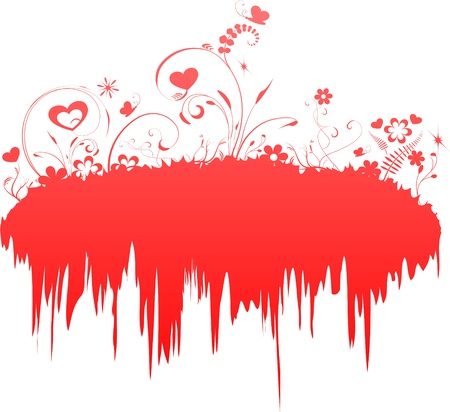 Love floral islandのイラスト素材