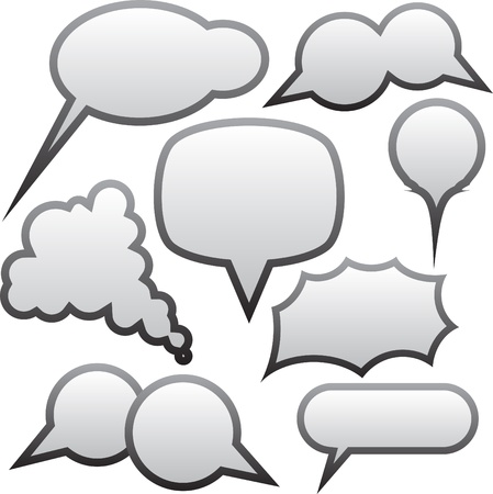 Grey speech bubblesのイラスト素材