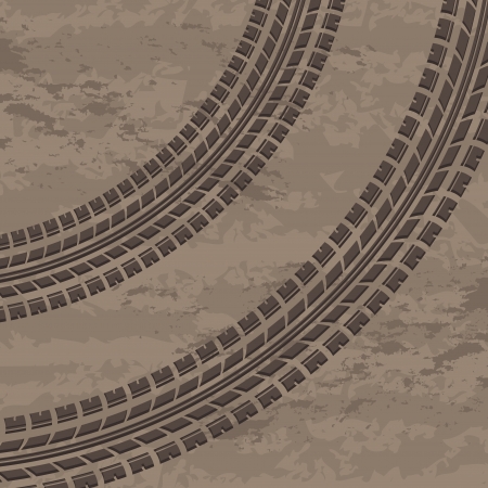 Tire track backgroundのイラスト素材