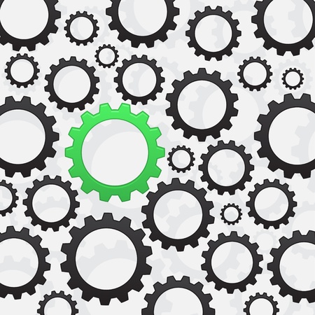 Green gearのイラスト素材