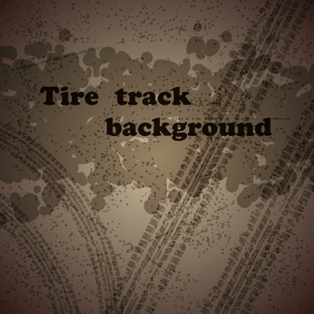 Tire track backgroundのイラスト素材