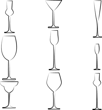 Stemware abstractのイラスト素材