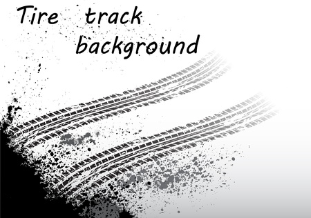 Tire track blackのイラスト素材