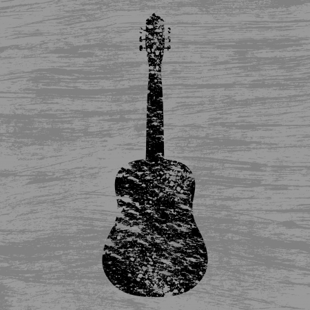 Grunge background guitarのイラスト素材