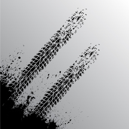 Black tire trackのイラスト素材