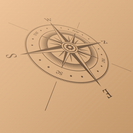 Windrose brownのイラスト素材