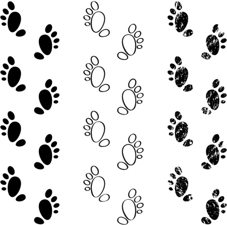 Black footprintsのイラスト素材