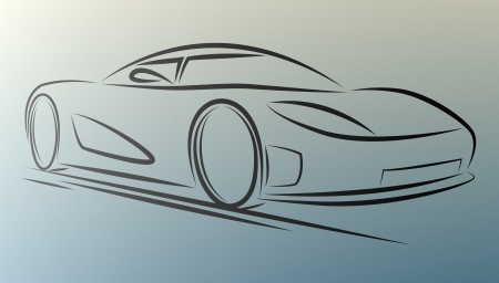 Abstract  sportcar lines on white background. eps10のイラスト素材