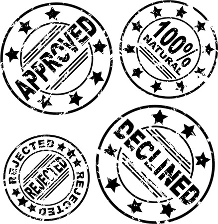 Set of round stamps with different text. eps10のイラスト素材