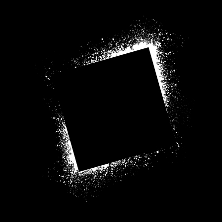 Square spray paint blots.のイラスト素材