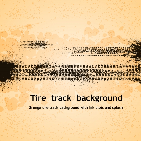 Grunge tire track background. のイラスト素材