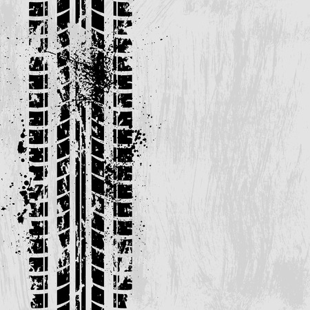Tire track blackのイラスト素材