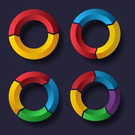 Circle chart setのイラスト素材