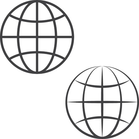 Earth globe iconsのイラスト素材