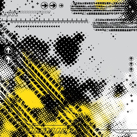 Tire track backgroundのイラスト素材