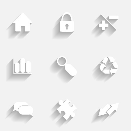 Icons set grayのイラスト素材